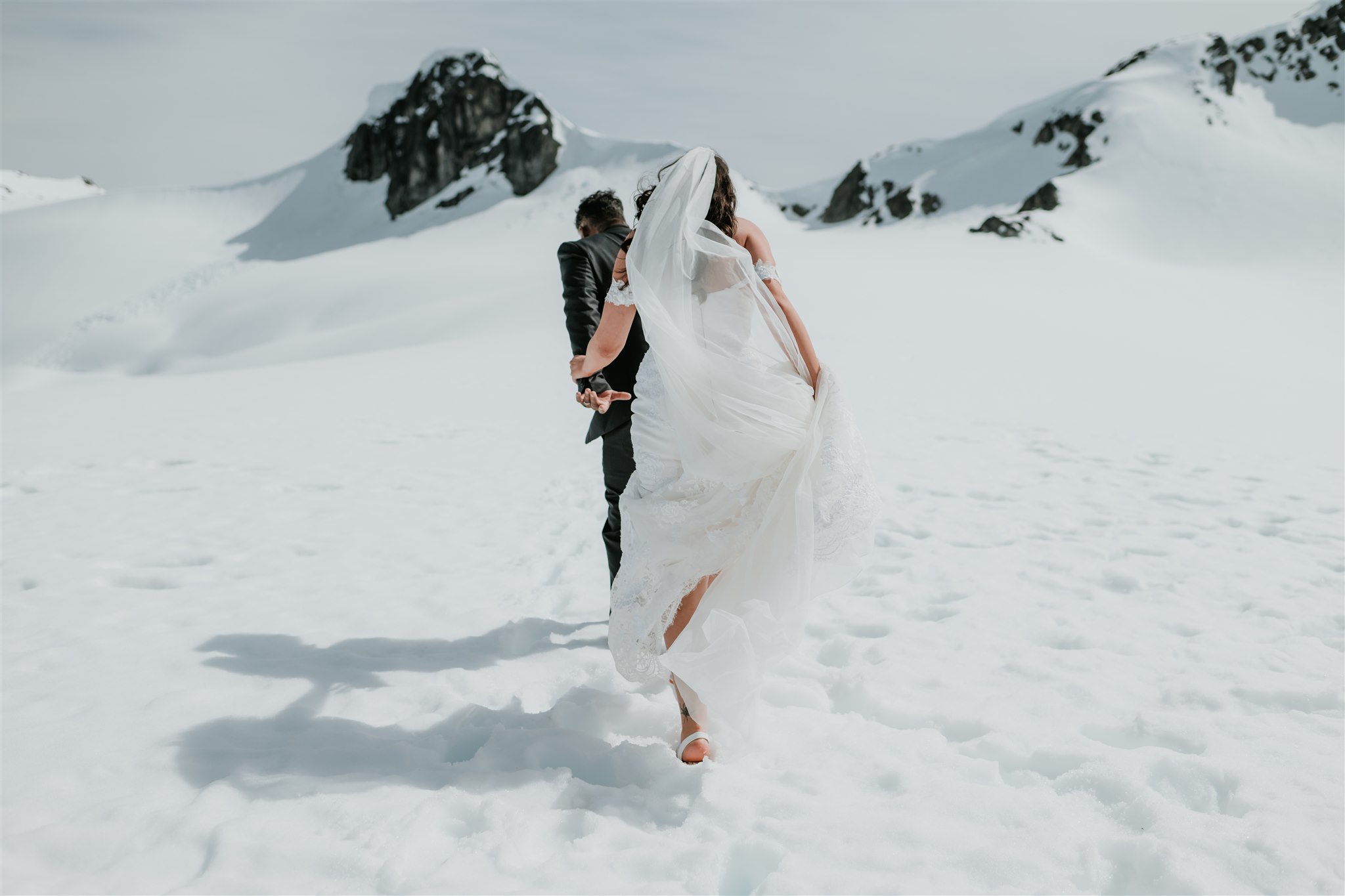 Eloping in the Whistler mountains photographed by Darby Magill