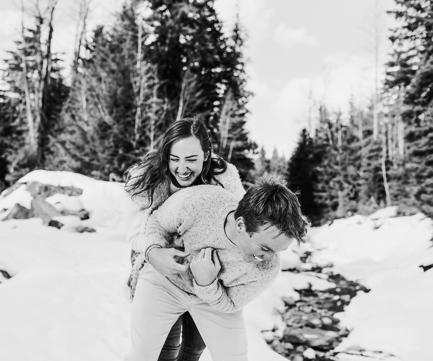 Whistler winter engagement photography