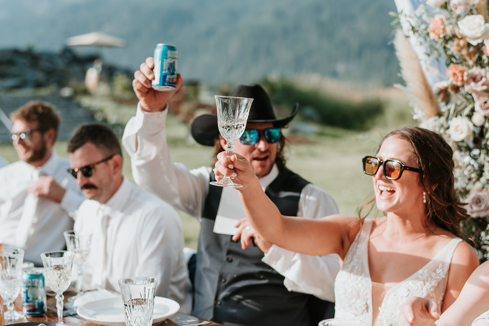 A wedding reception in Pemberton BC