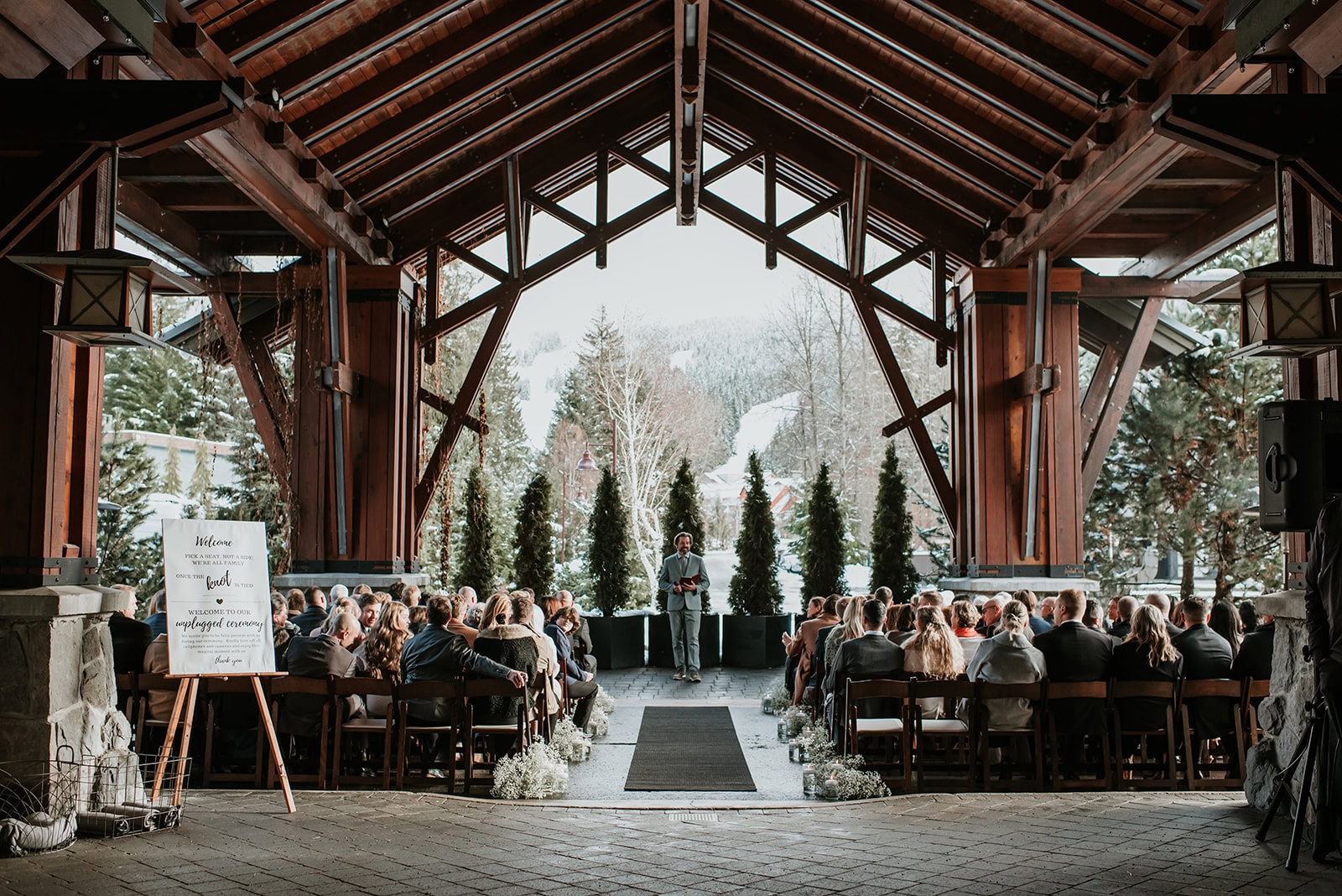 Winter wedding venue offers a stunning ceremony at Nita Lake Lodge