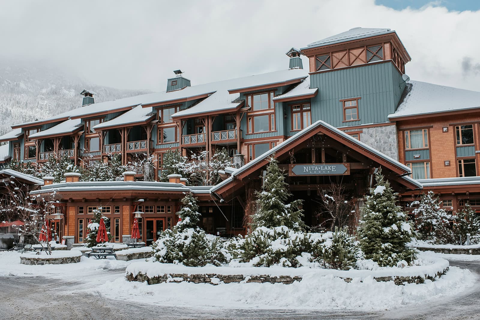 Whistler wedding venue Nita Lake Lodge in the winter