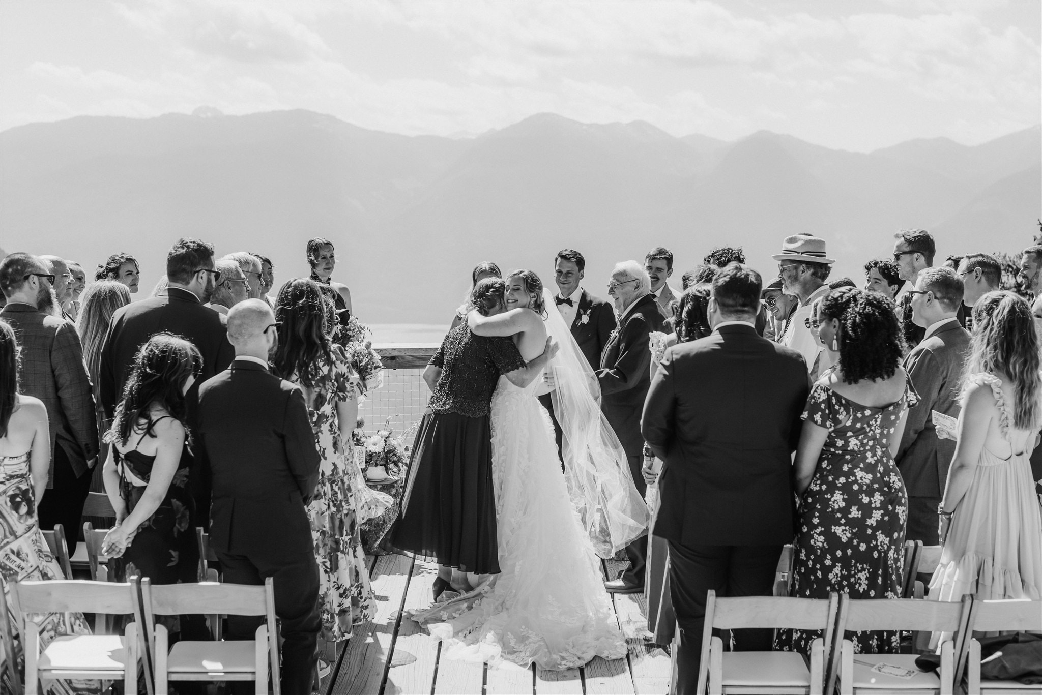 Ceremony overlooking the Howe Sound at the Sea to Sky Gondola in Squamish BC