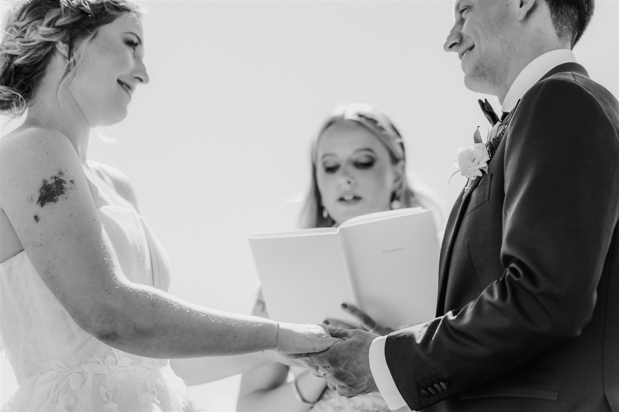 Bride and Groom say their vows at the Sea to Sky Gondola in Squamish BC