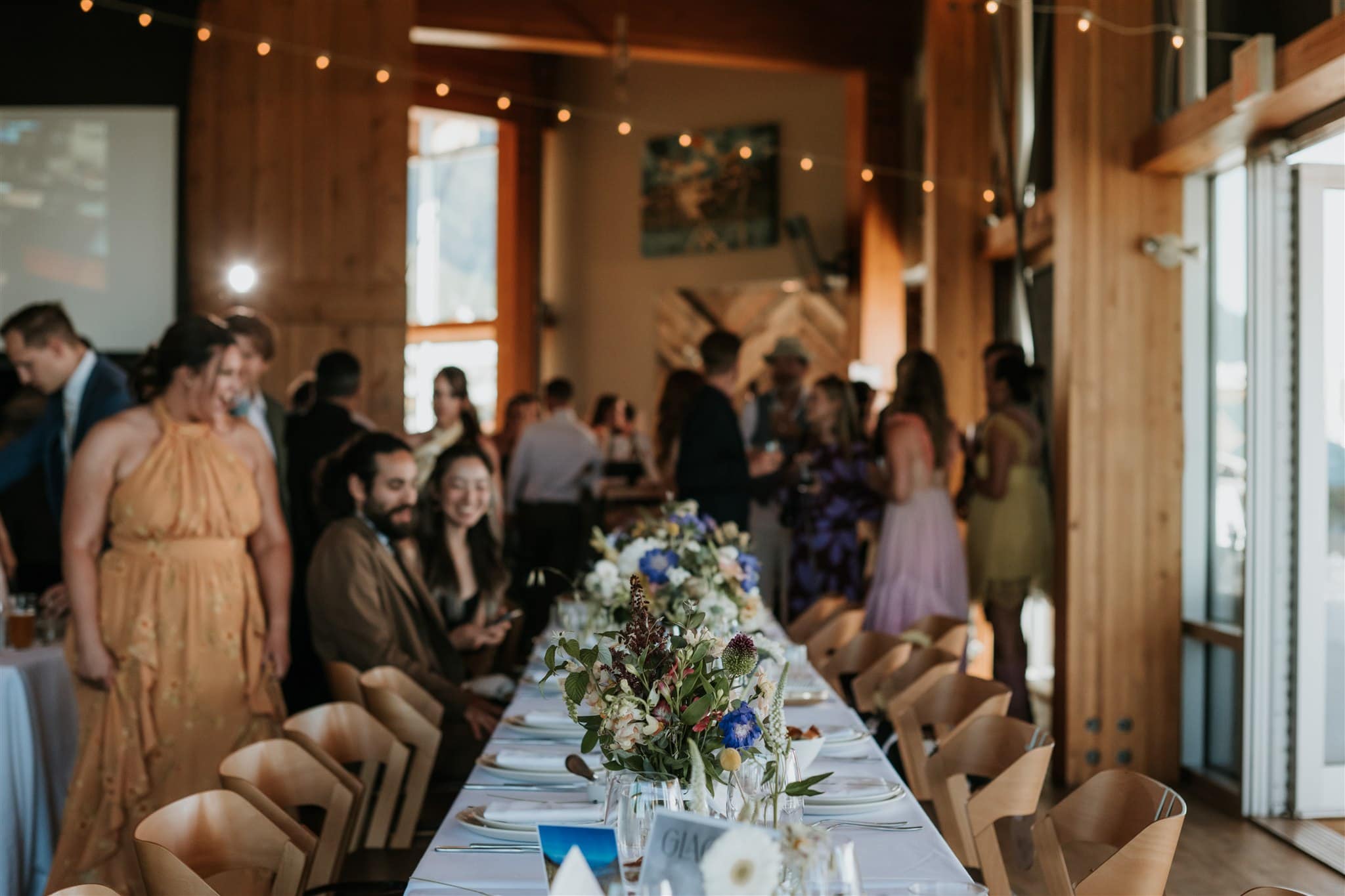Wedding reception at the Sea to Sky Gondola in Squamish BC
