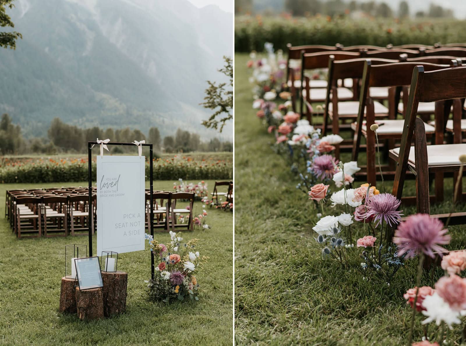 A stunning ceremony at North Arm Farm in Pemberton BC