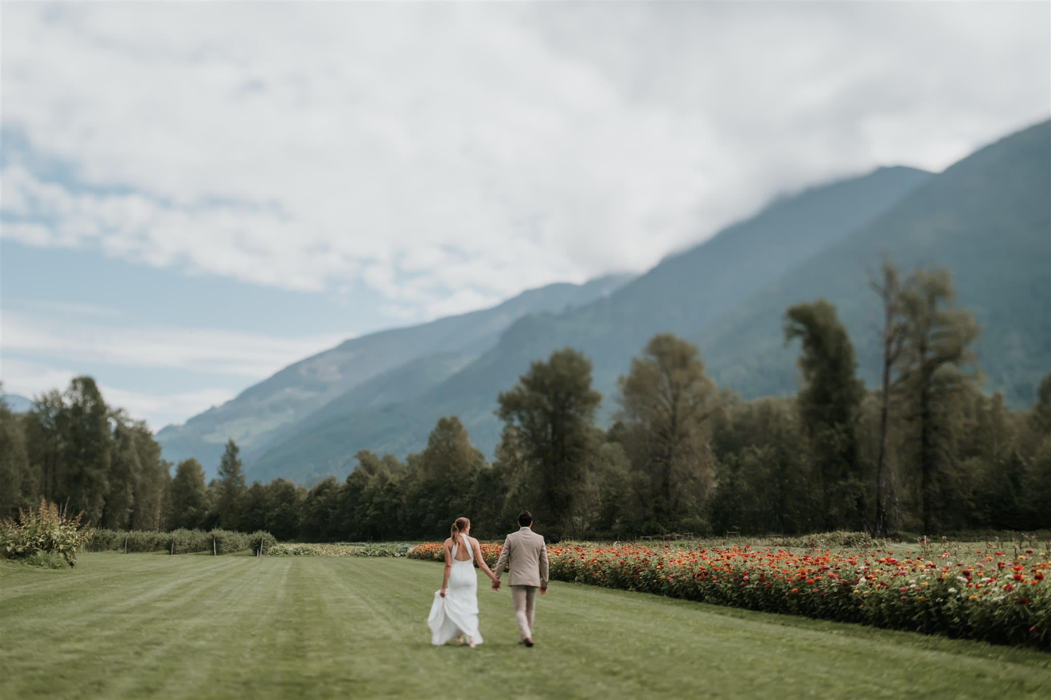 Wedding photography at North Arm Farm in Pemberton BC