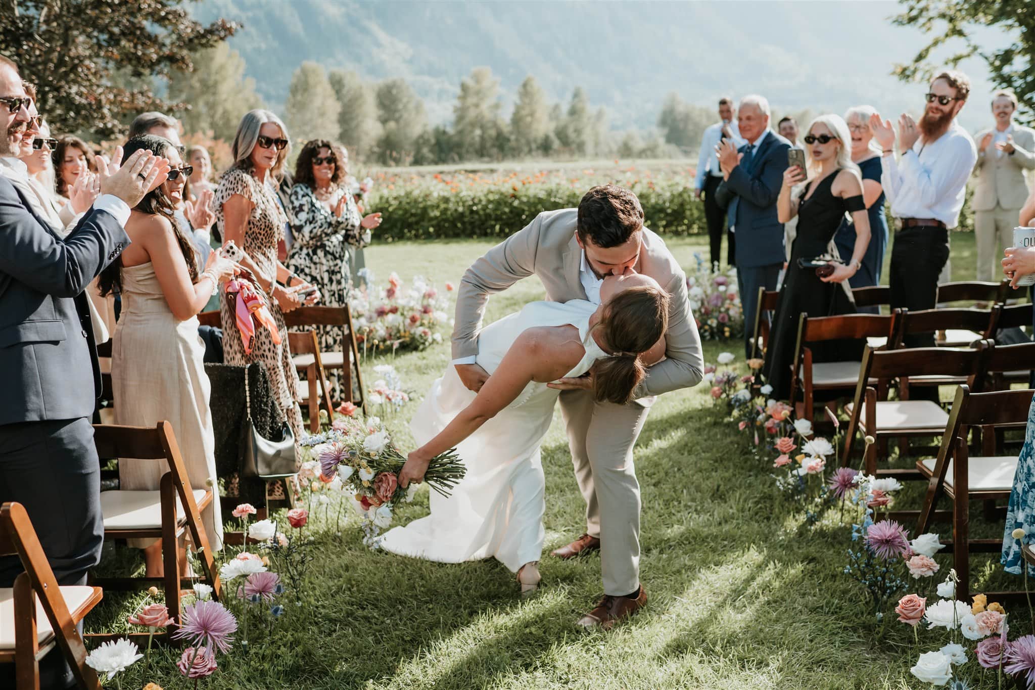 North Arm Farm wedding ceremony photographed by Darby Magill